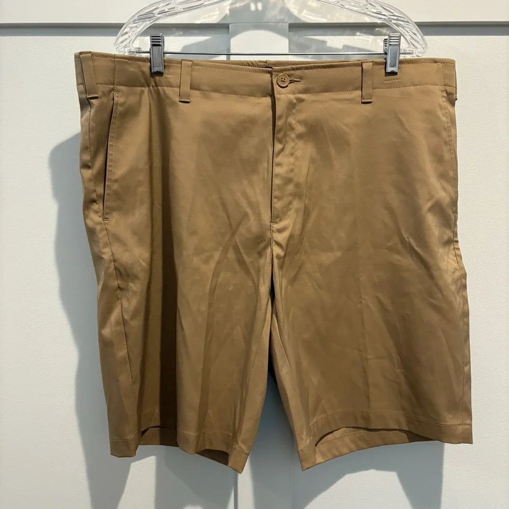 BCG Golf Shorts Men 40 Tan Khaki Performance Stretch 9